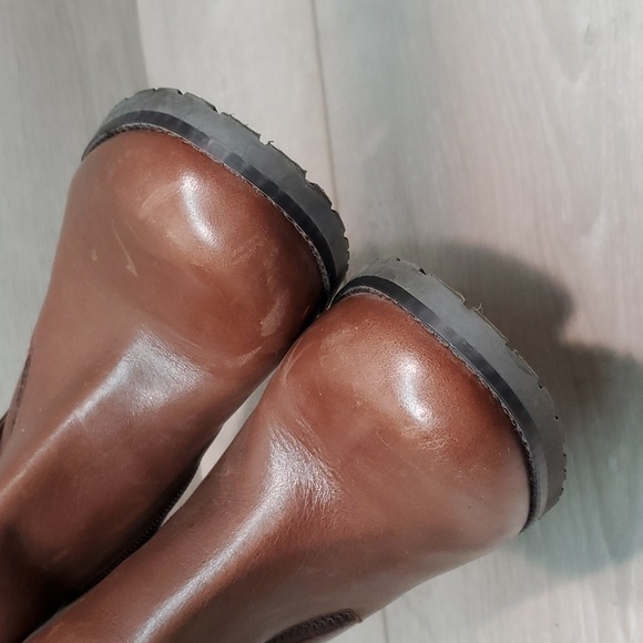 Marc Fisher Women Ankle Leather Block Heels shoes sz 9.5M - Picture 4 of 11
